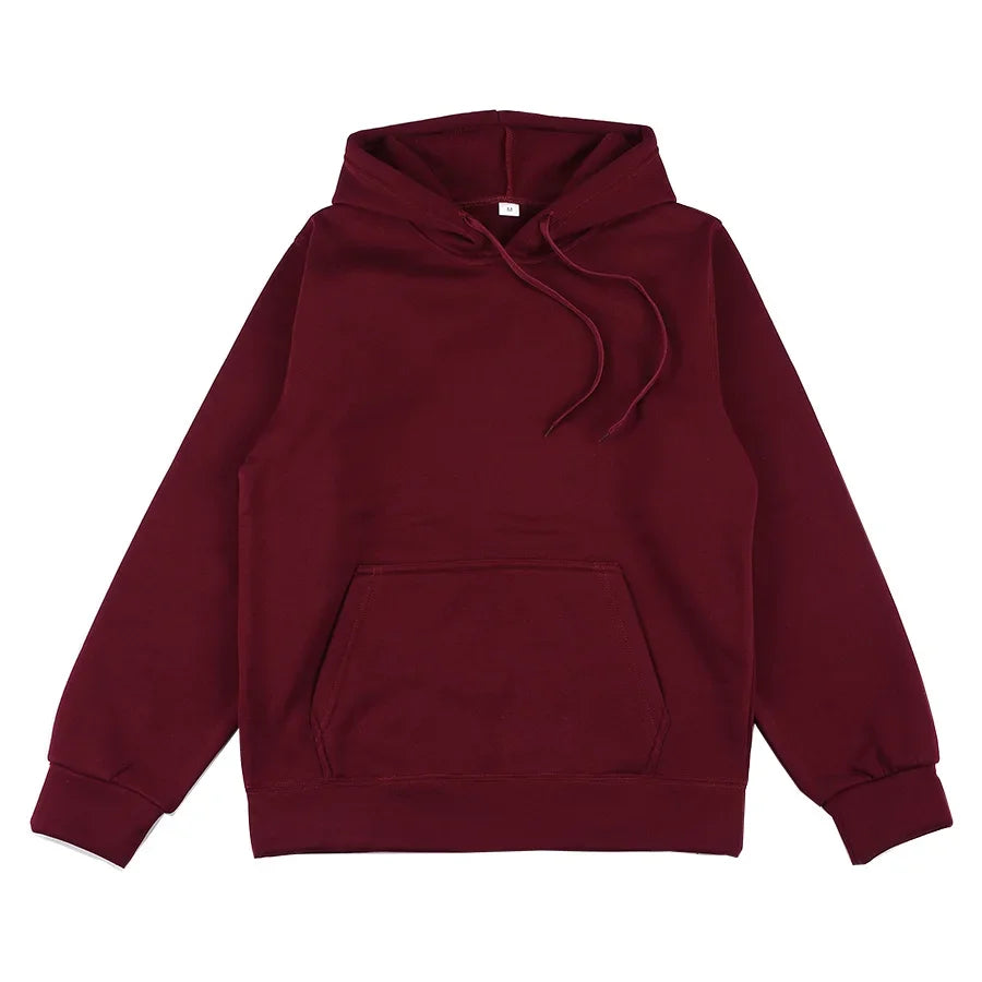 2023 Brand Men's Hoodie Harajuku Student Sweatshirt Pure Color Fashion Simple Streetwear Men's And Women's Pullover Sweatshirt